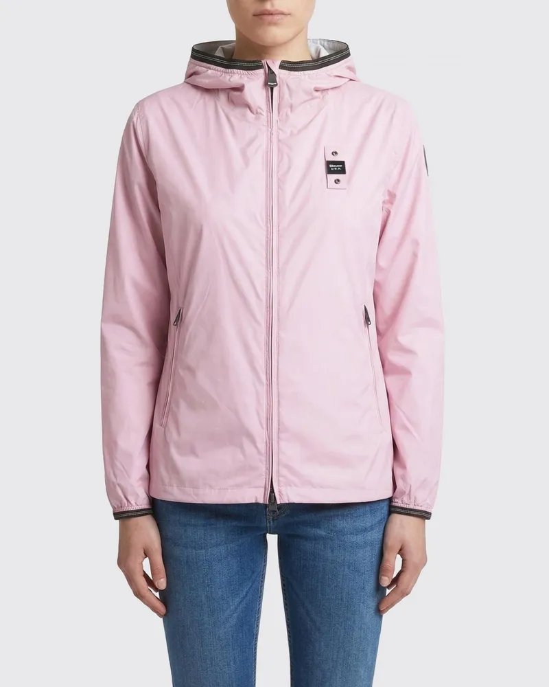 Blauer Jacke damen Pink