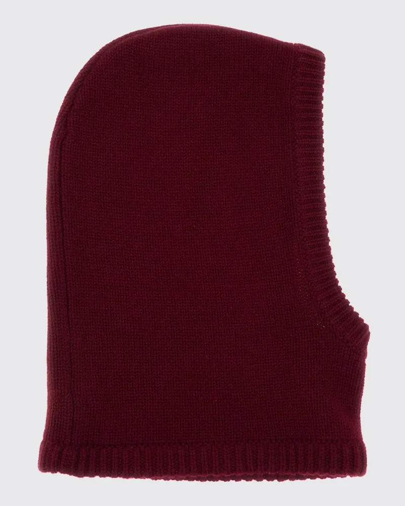 Lisa Yang Balaclava aus reinem Kaschmir mit gerippten Kanten Rot