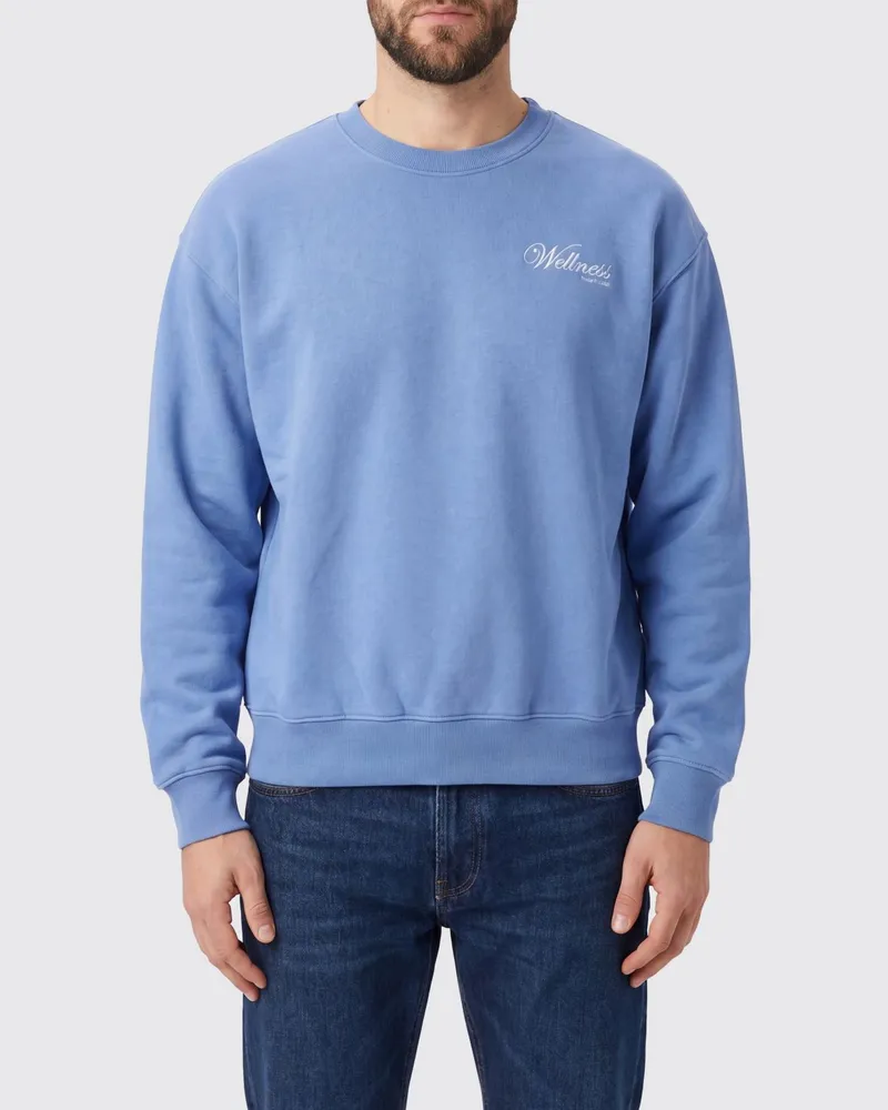 SPORTY & RICH SPORTY  RICH Sweatshirt Sporty & Rich aus Baumwolle mit Slogan-Print und lockerer Passform Weiß