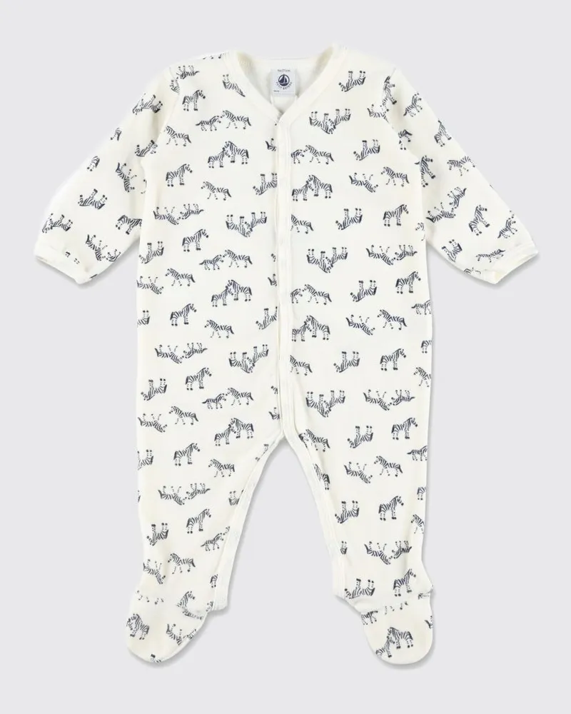 Petit Bateau Pyjama kinder Weiß