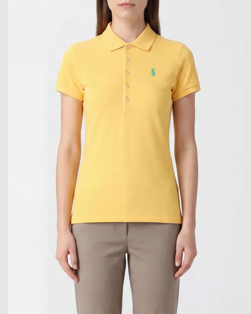 Ralph Lauren Baumwoll-Poloshirt mit Logo Gelb