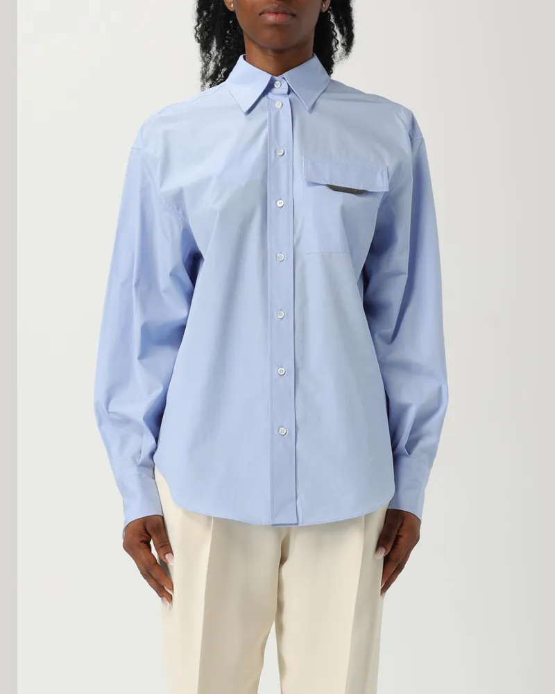 Brunello Cucinelli Hemdbluse damen Hellblau