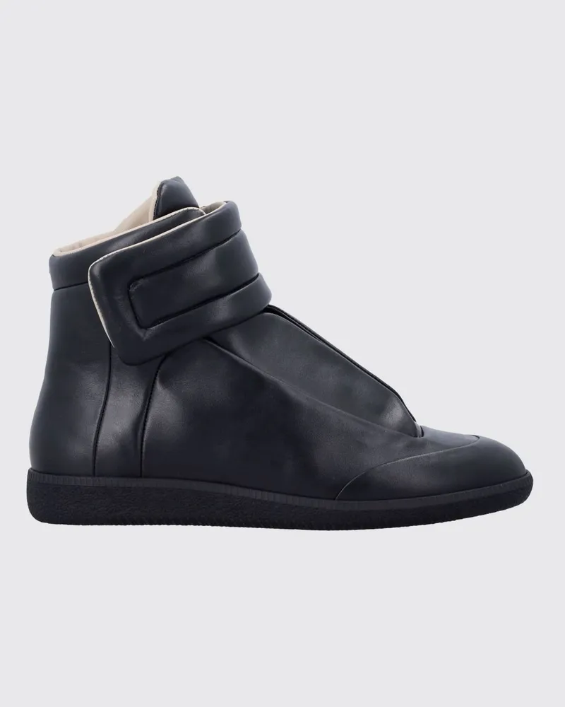 Maison Margiela Future Leder-Sneakers Schwarz