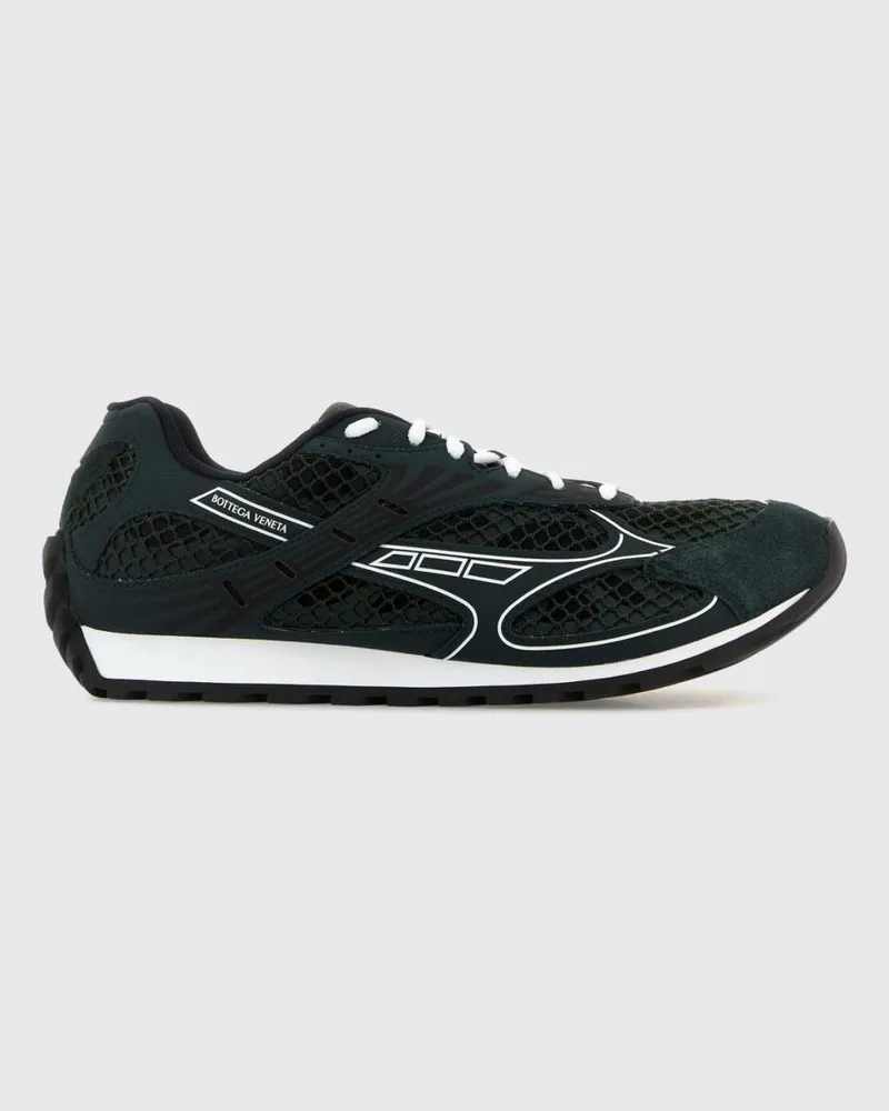 Bottega Veneta Orbit Sneaker aus Mesh und Veloursleder mit perforiertem Design Grün