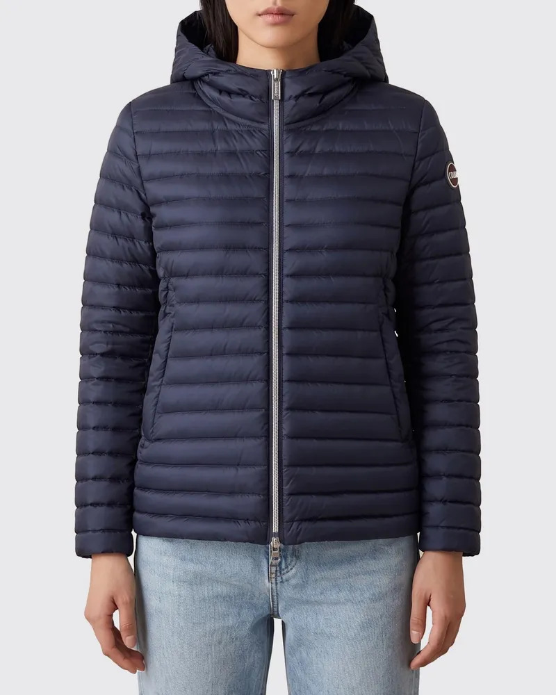 Colmar Daunenjacke mit Kapuze aus Nylon Blau