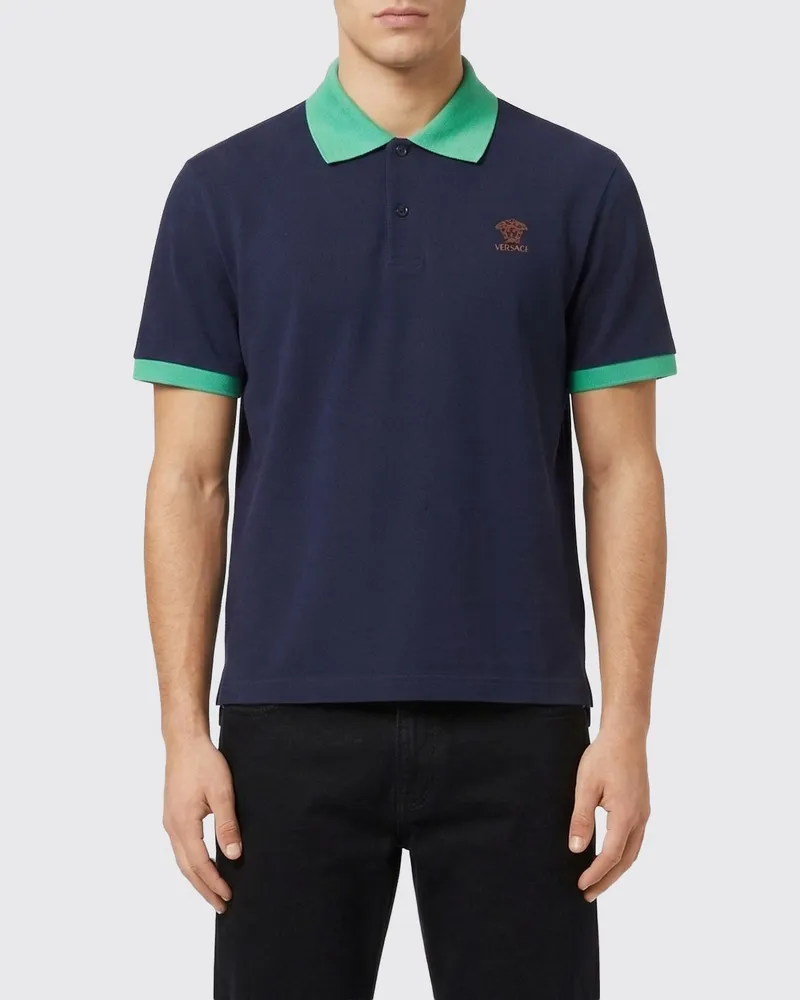 Versace Polo herren Navy
