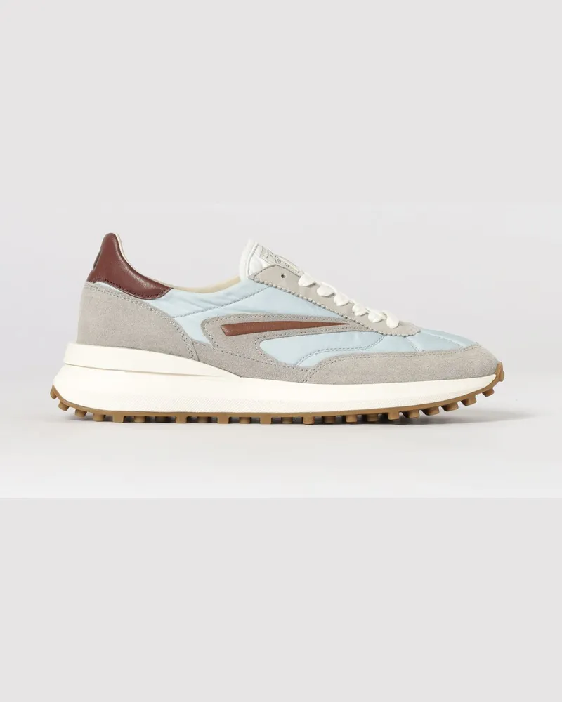 D.A.T.E. Athleta Sneakers aus Wildleder und Nylon Hellblau