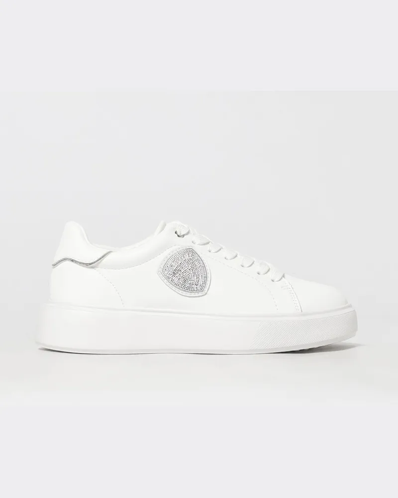 Blauer Sneakers damen Weiß