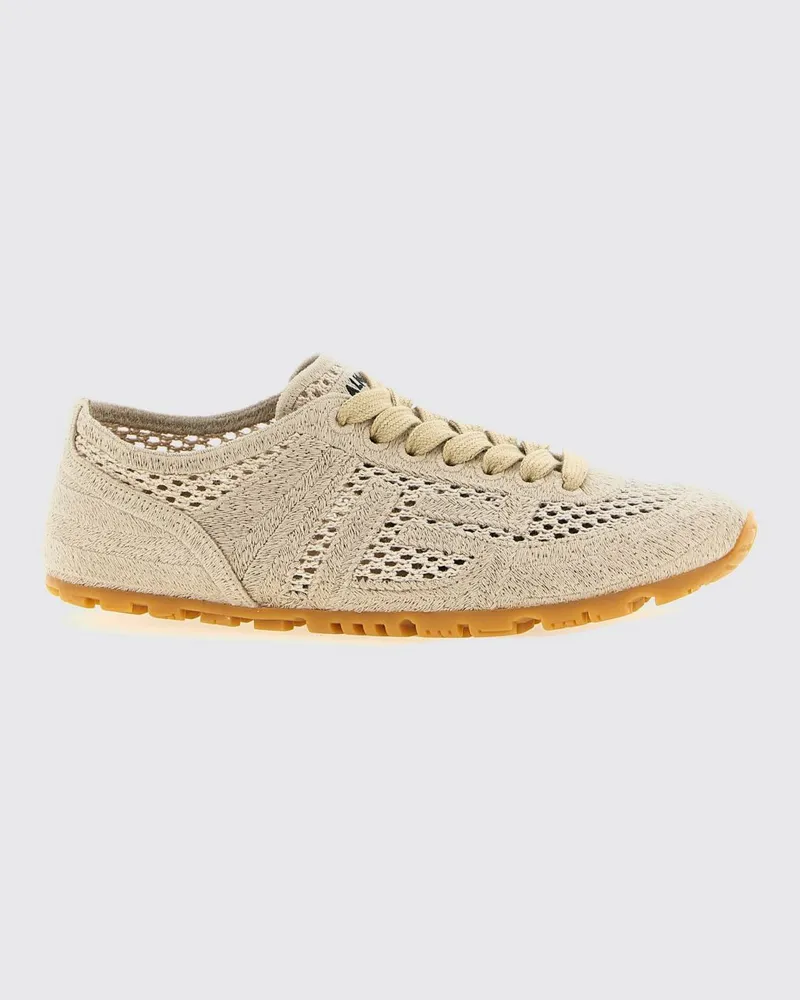 Balmain Racer 45 Sneakers aus Makramee-Baumwolle Beige