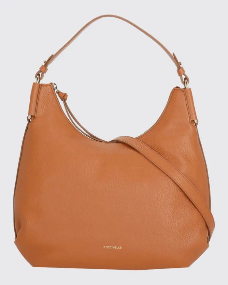 Coccinelle Rebekka Tasche aus genarbtem Leder Orange