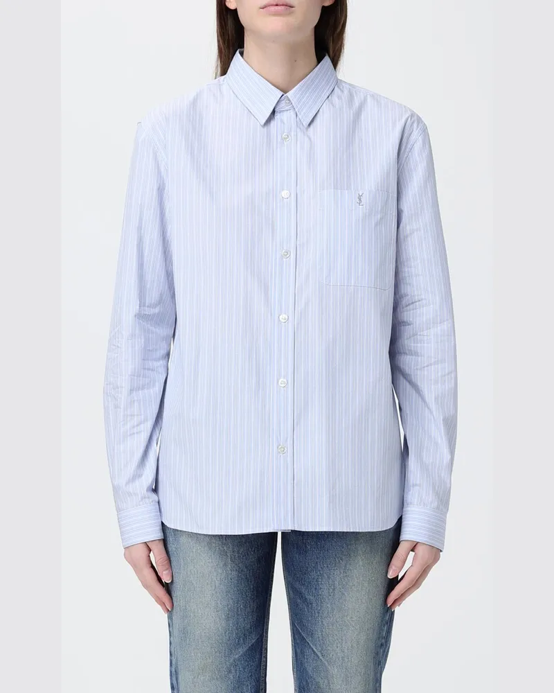 Saint Laurent Hemdbluse damen Hellblau