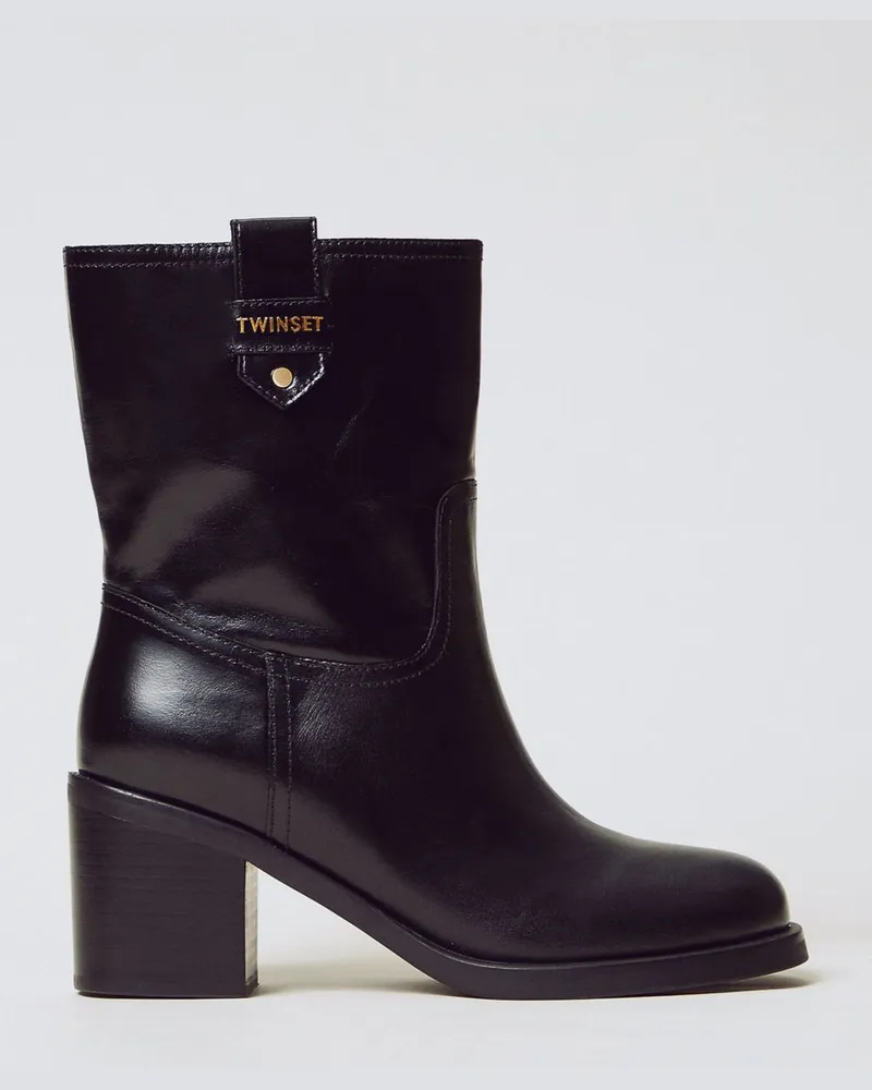 Twin-Set Flache stiefeletten damen Schwarz