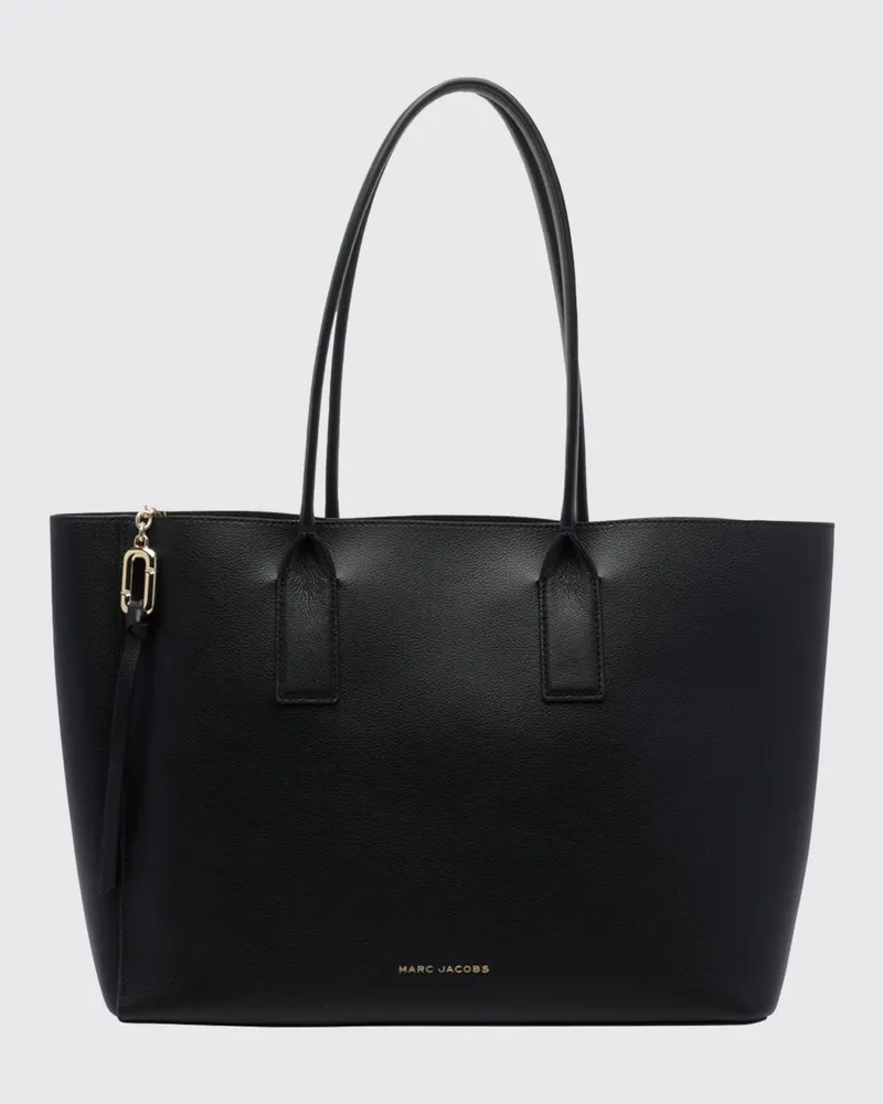Marc Jacobs Pop J Marc Work Tote Bag von aus Leder mit Double J-Logo Schwarz