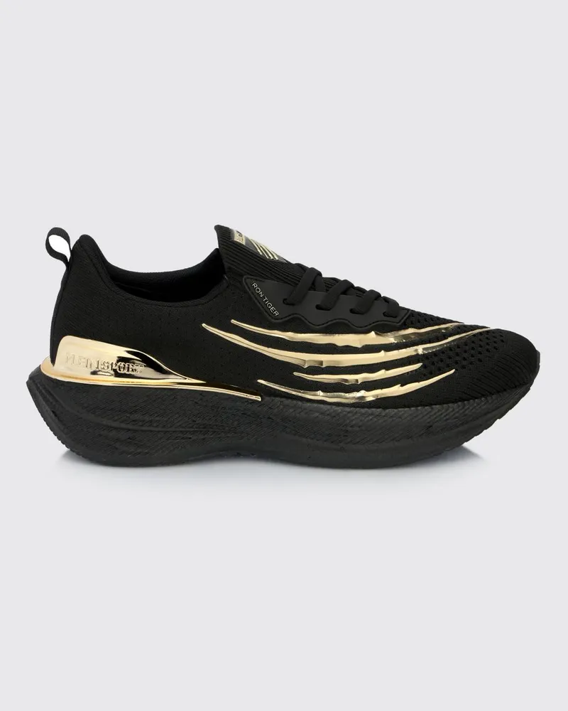 Philipp Plein Iron Tiger Polyester-Sneakers Schwarz