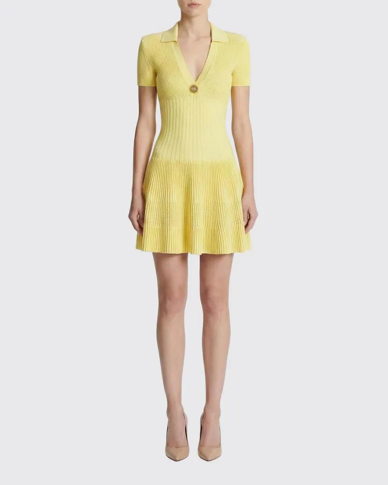Balmain Kleid damen Gelb