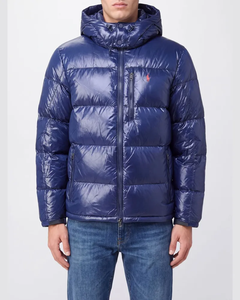 Ralph Lauren Gesteppte Gorham Daunenjacke mit Kapuze von aus recyceltem Nylon Blau