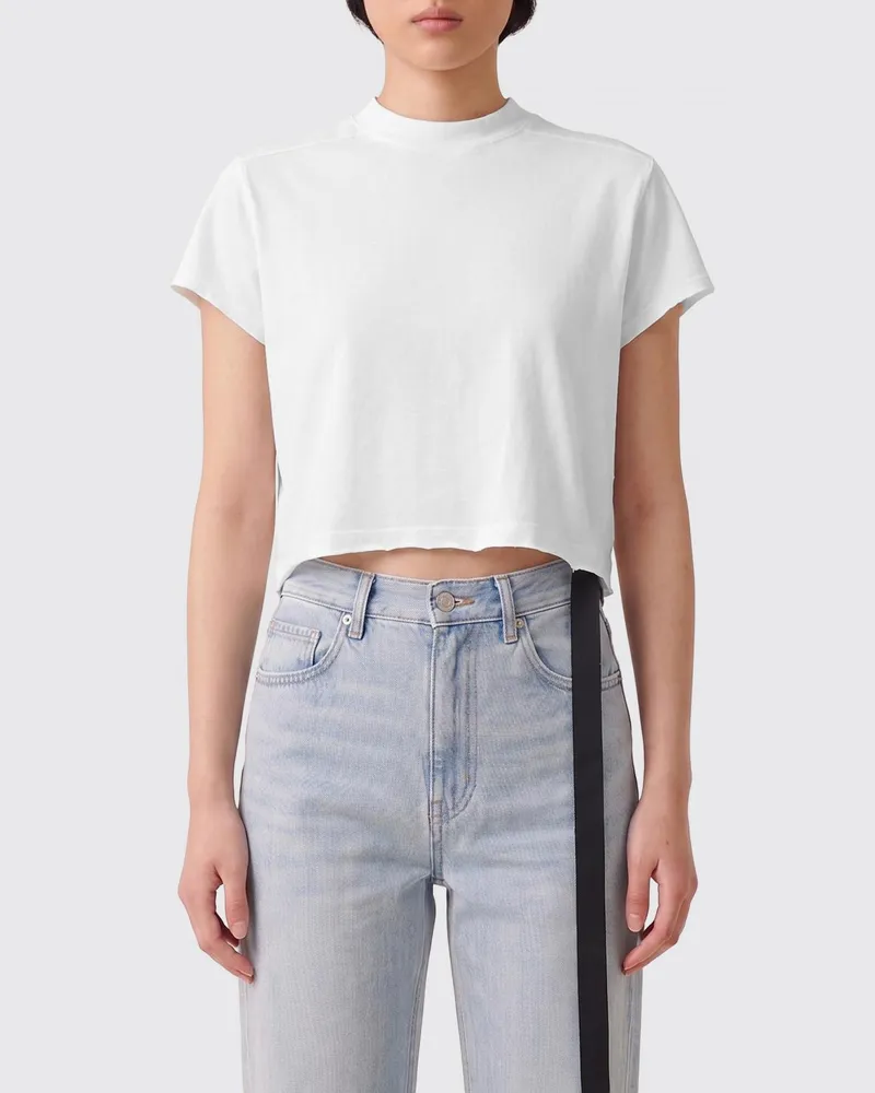 DRKSHDW by Rick Owens Baumwoll-T-Shirt mit Gurtband Weiß