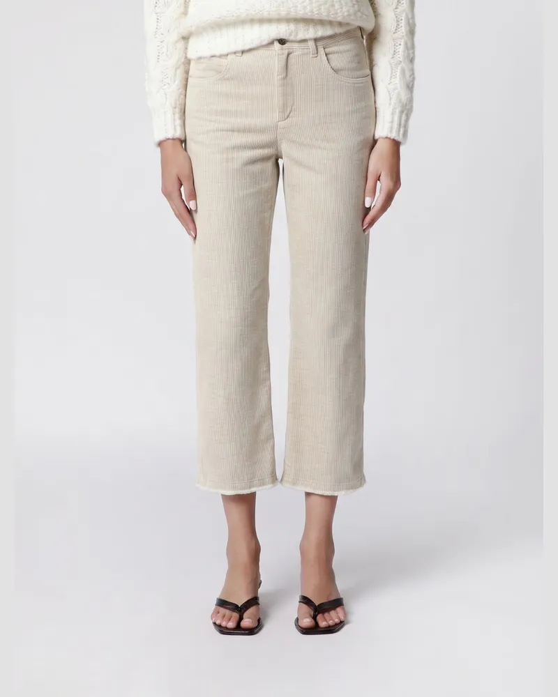 Étoile Isabel Marant Straight-Leg Cordhose Ruthie Ecru