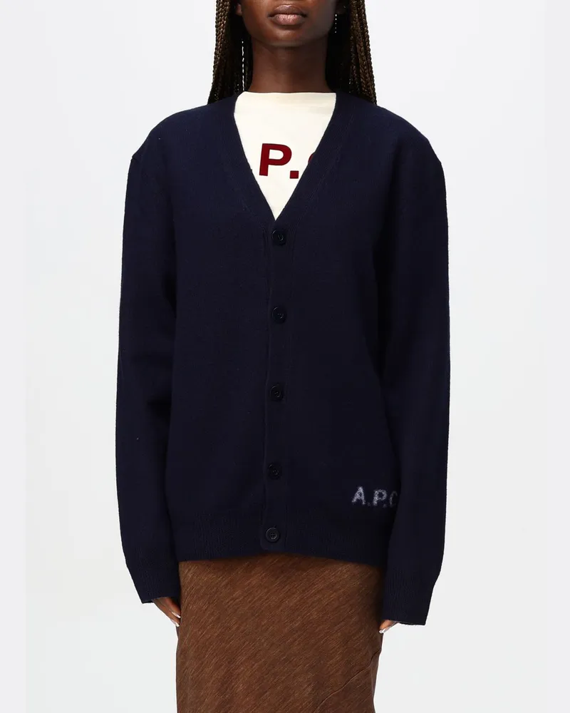 A.P.C. Strickjacke Blau