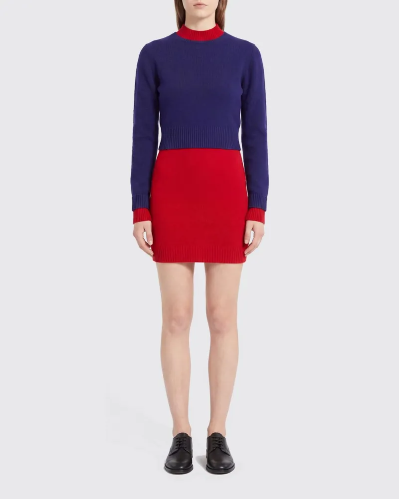 Jil Sander Strickkleid Blau