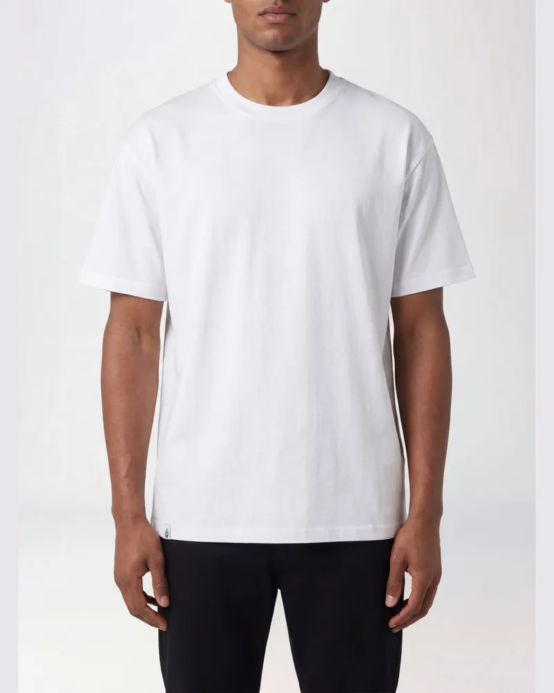 Edwin Jeans Basic Baumwoll-T-Shirt Weiß
