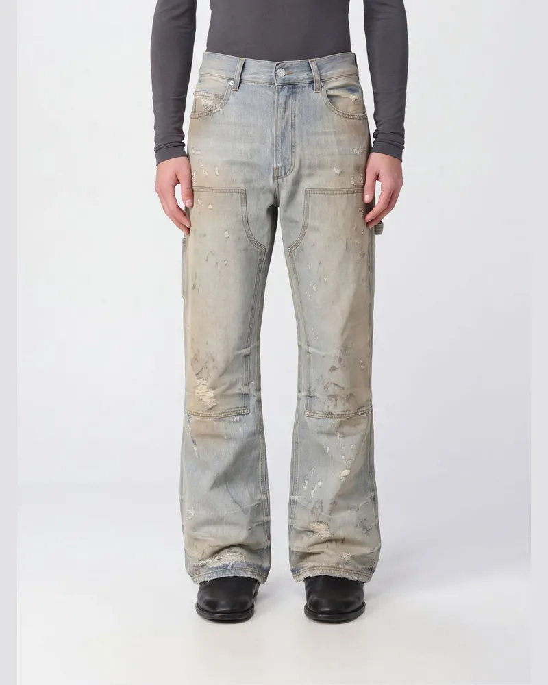 Amiri Flared-Jeans aus blauem Distressed-Denim mit mittlerer Leibhöhe Blau