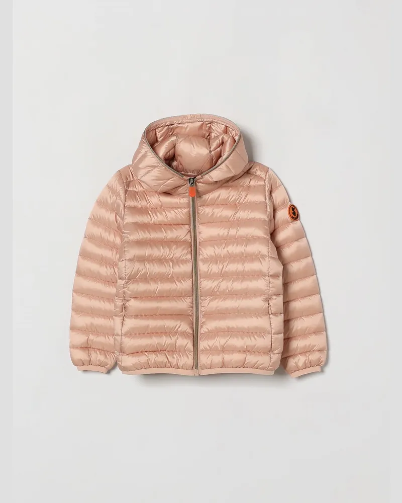 Save The Duck Iris Gesteppte Nylon-Daunenjacke mit Kapuze für Jungen Pink