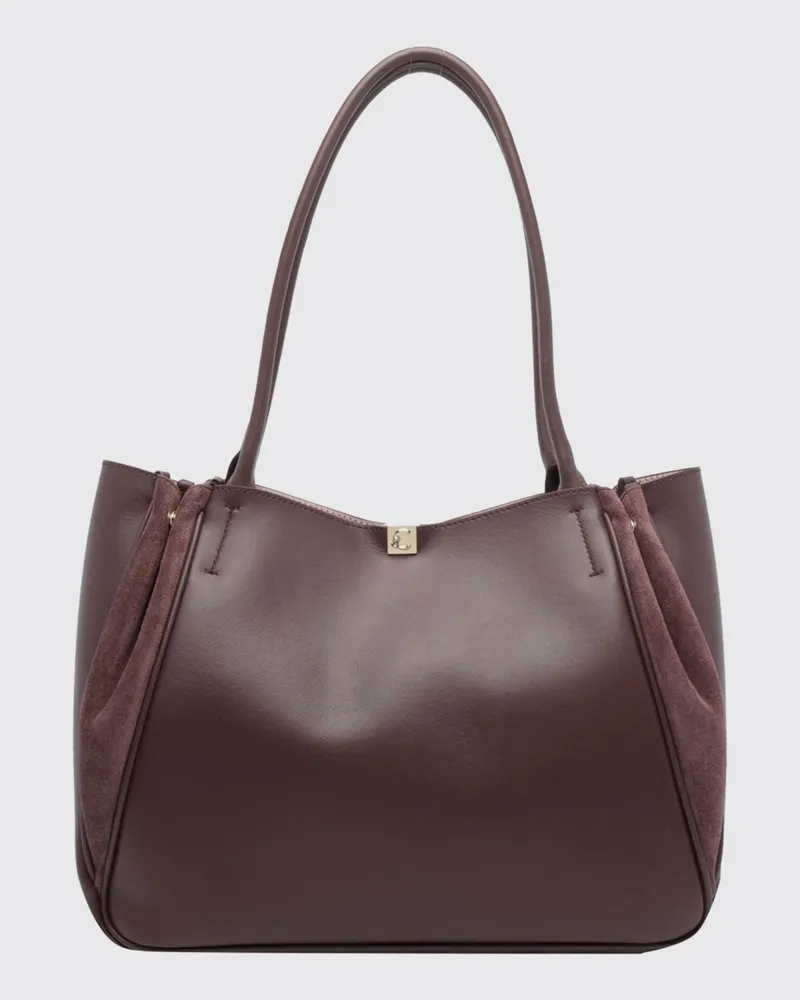 Coccinelle Pansy Schultertasche von aus Wildleder und Glattleder mit doppeltem Henkel Rot
