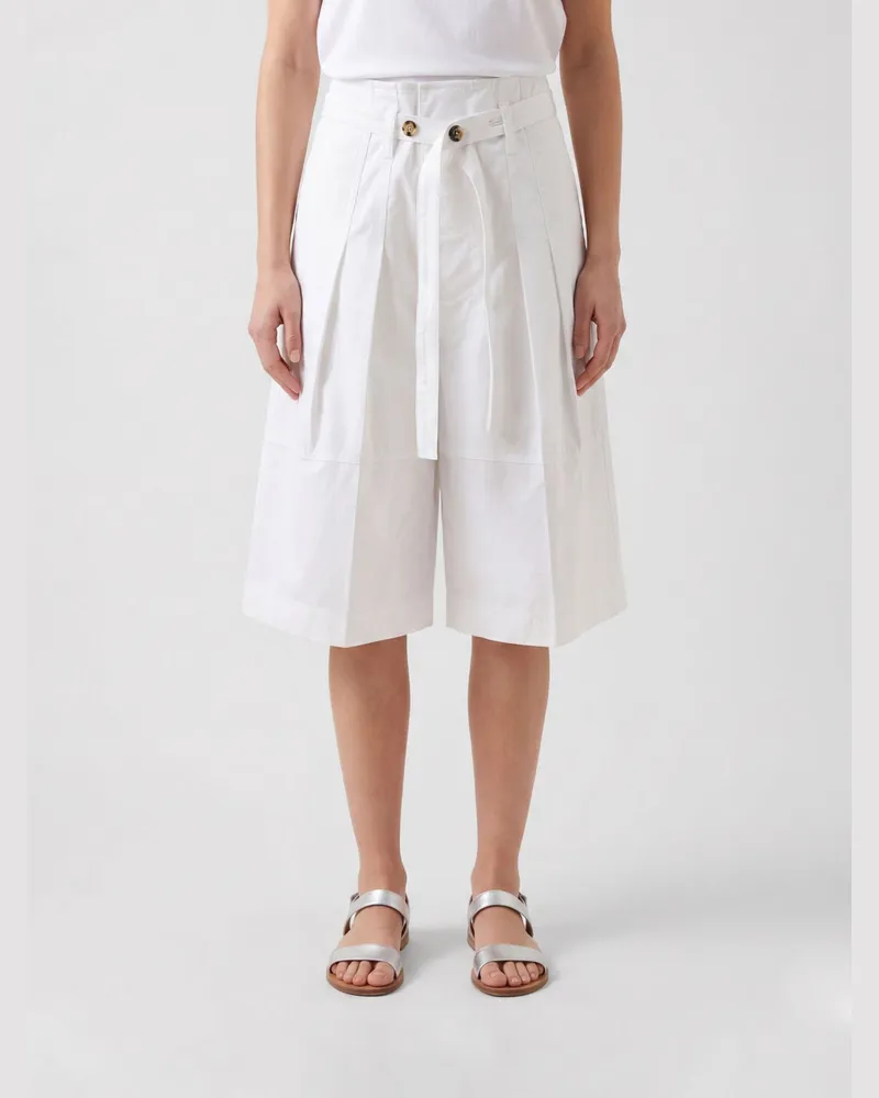 Bottega Veneta Baumwoll-Bermudashorts Weiß