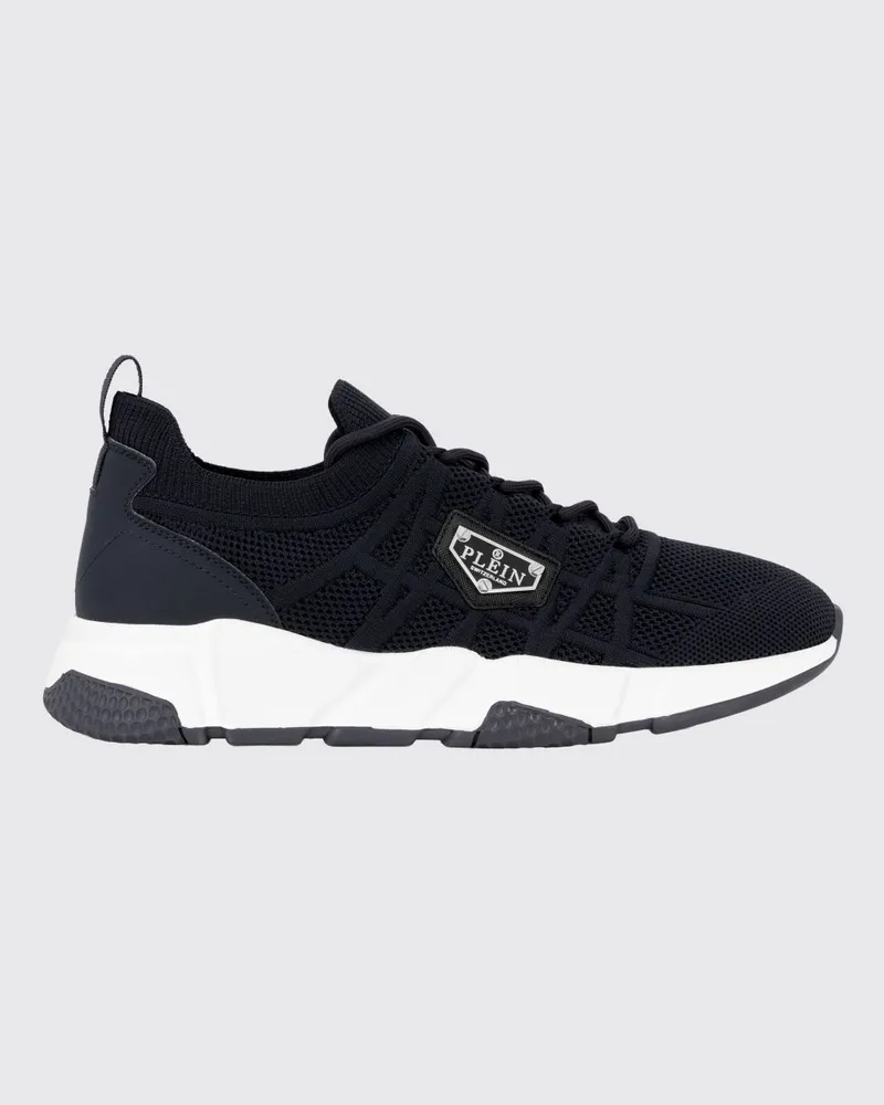 Philipp Plein Low-Top-Sneakers aus technischem Mesh mit elastischem Knöchel Blau