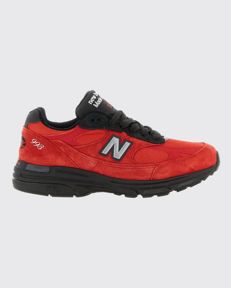 New Balance Made in USA 993 Sneakers aus Veloursleder und Mesh mit Dämpfung Rot