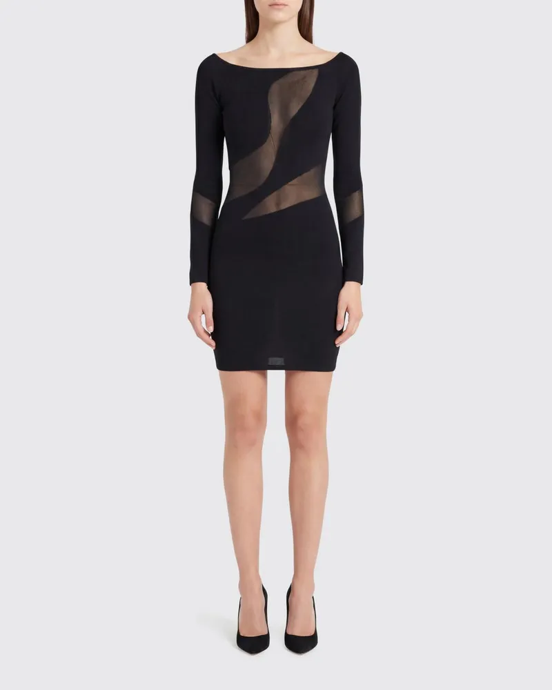 Federica Tosi Mini-Kleid aus Jersey Schwarz