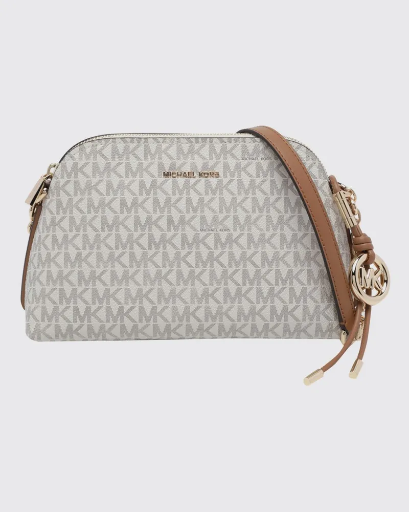Michael Kors Freddie Umhängetasche von aus beschichteter Baumwolle mit MK-Monogramm Beige