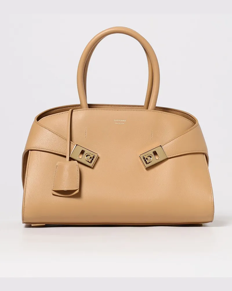 Ferragamo Schultertasche damen Beige