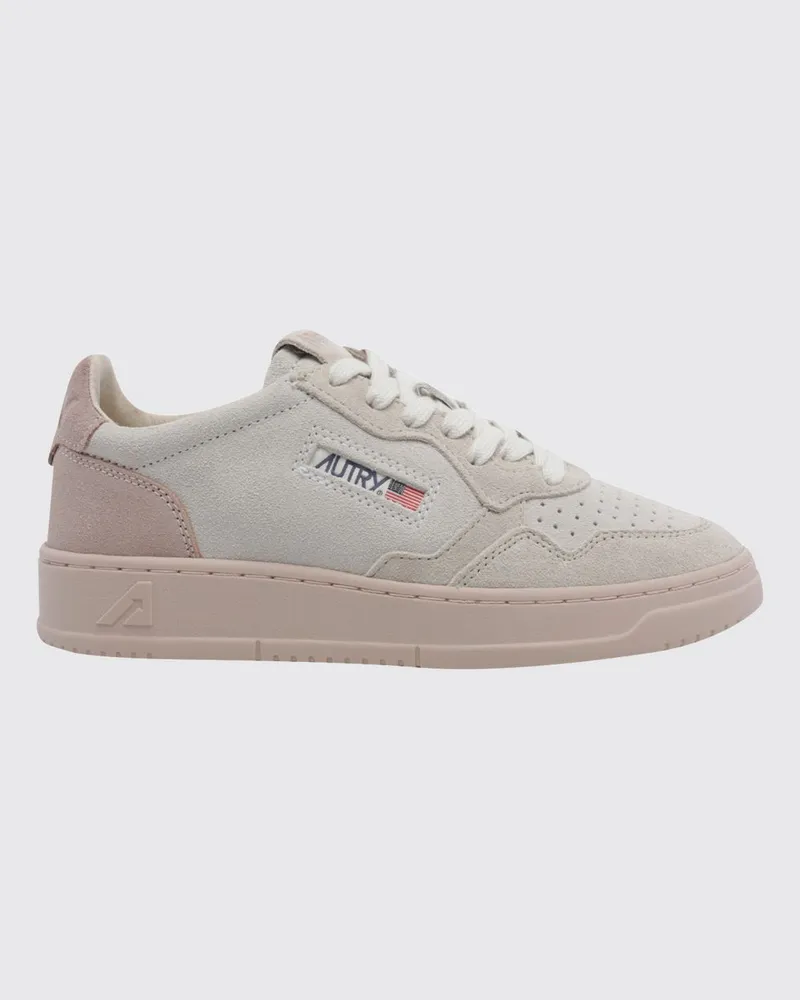 AUTRY Medalist Low Sneaker aus glattem Kalbsleder mit Kontrastdetails Pink