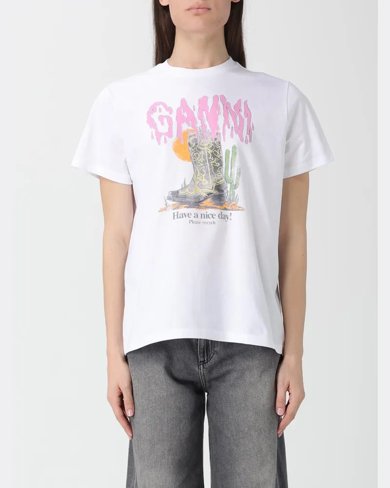 Ganni T-shirt damen Weiß