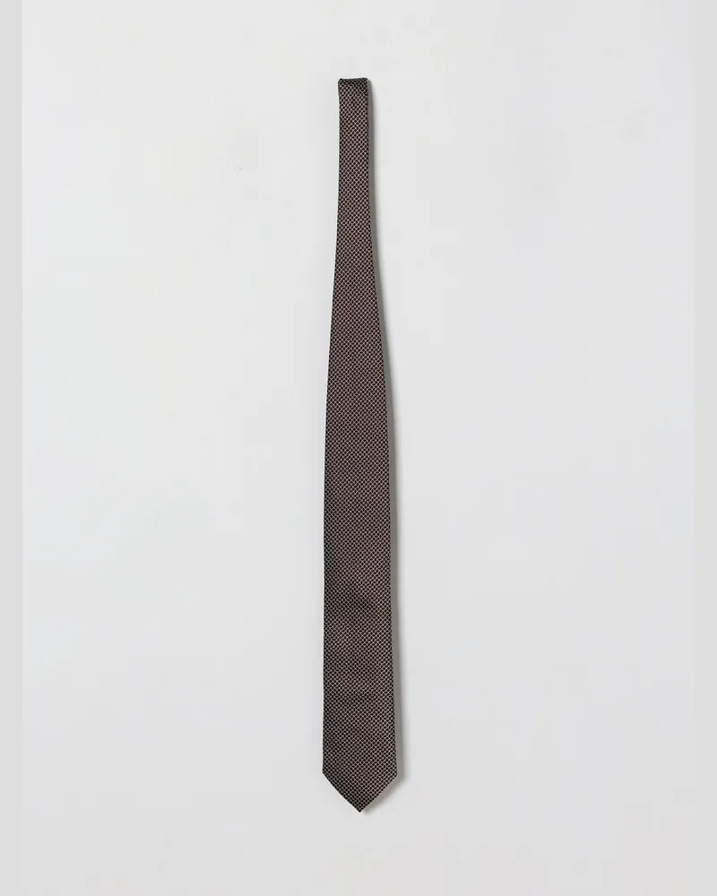 Ermenegildo Zegna Jacquard-Seidenkrawatte Burgunderrot
