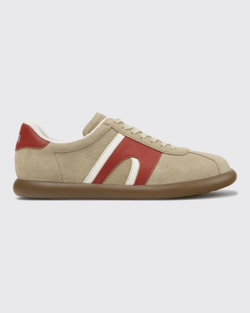 Camper Zweifarbige Pelotas Soller Sneakers von aus Glatt- und Wildleder mit Logo Beige