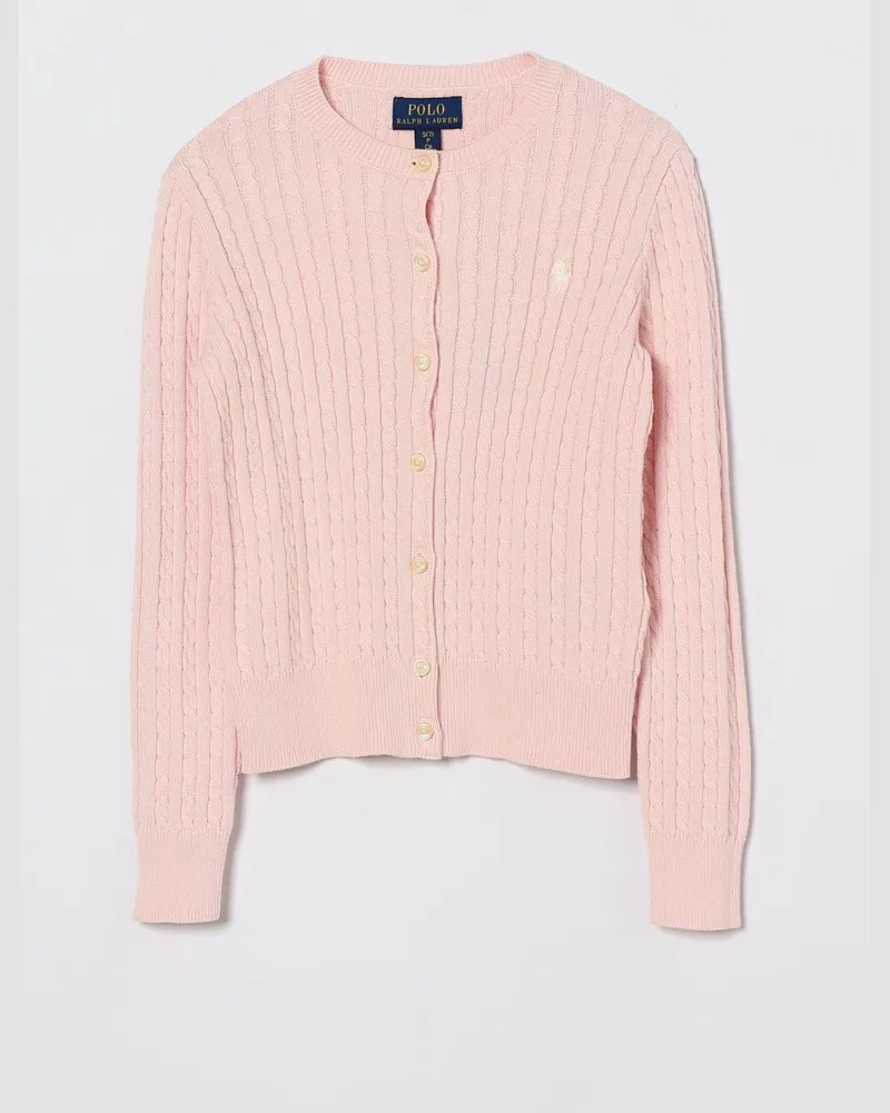 Ralph Lauren Baumwollcardigan mit Logo Pink