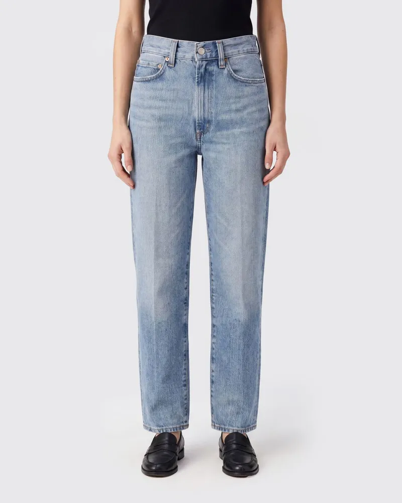 AGOLDE Straight-Jeans mit mittlerer Leibhöhe von aus reinem Baumwolldenim Blau