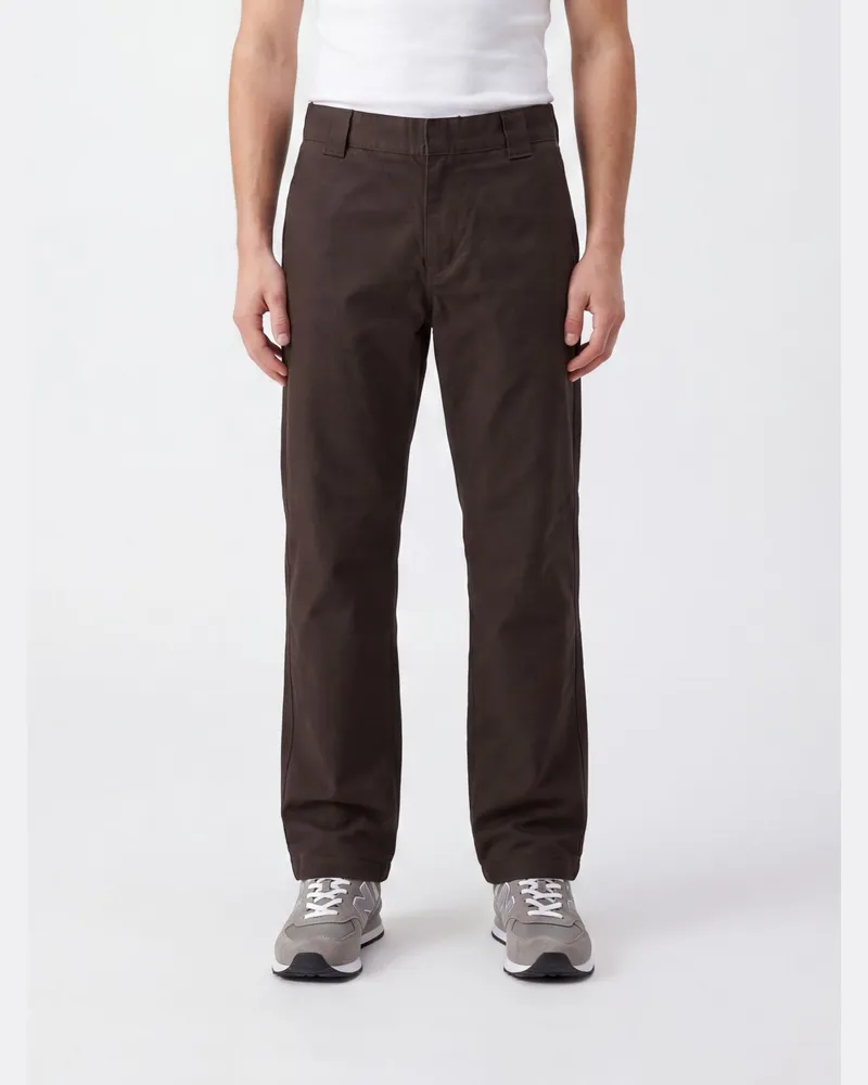 Carhartt WIP Weit geschnittene Master-Hose aus Baumwollmischung mit Logo Tabak