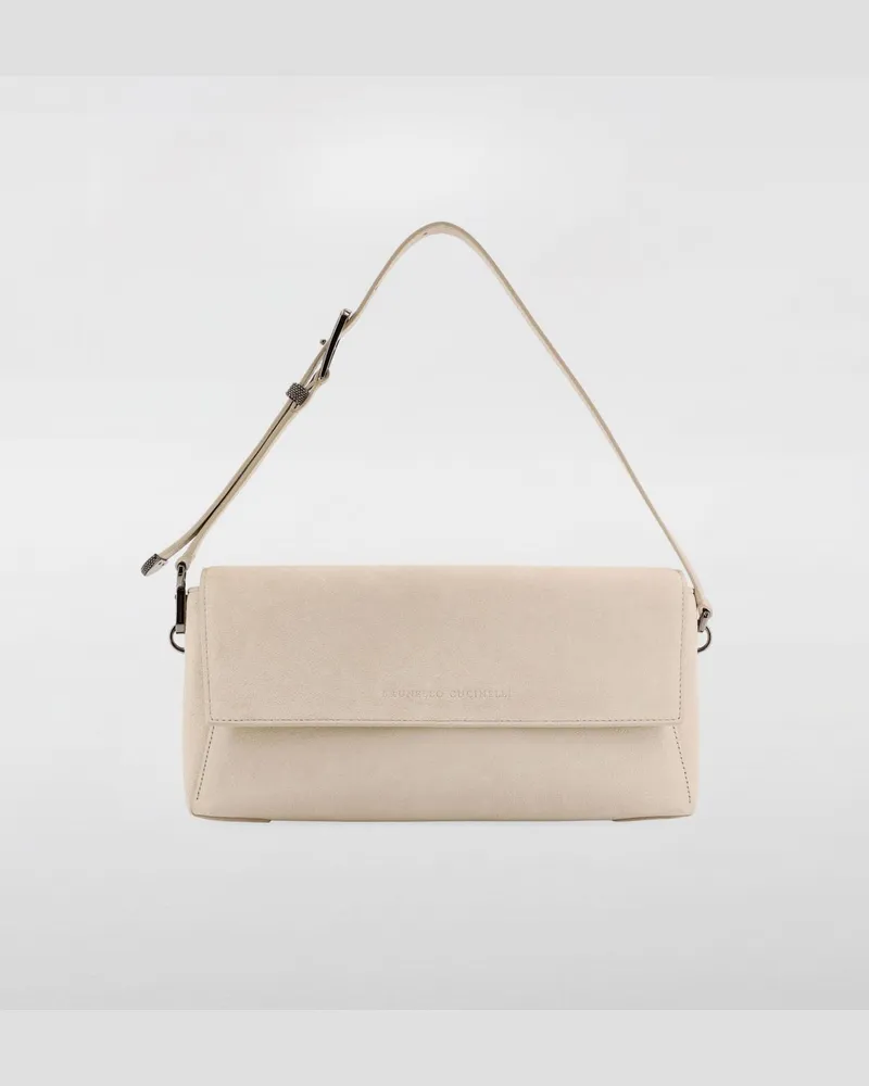 Brunello Cucinelli Schultertasche damen Cream