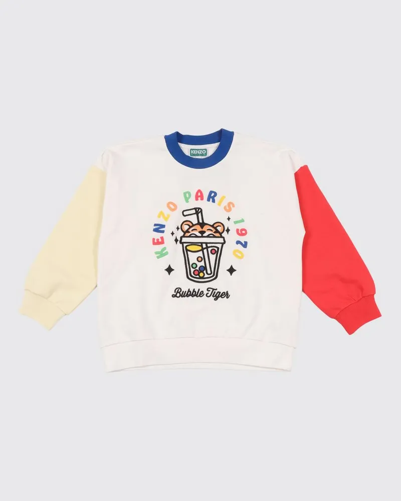 Kenzo Rundhals-Sweatshirt aus Baumwollmischung Weiß