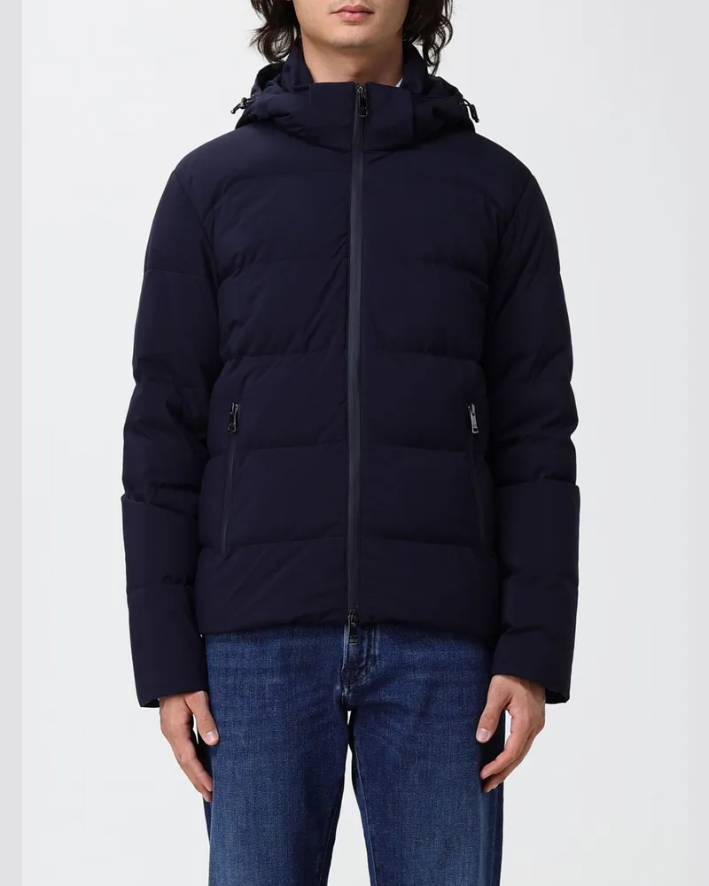 Paul & Shark PAUL  SHARK Kurze Daunenjacke Paul & Shark aus wasserabweisendem technischem Gewebe mit Kapuze Blau