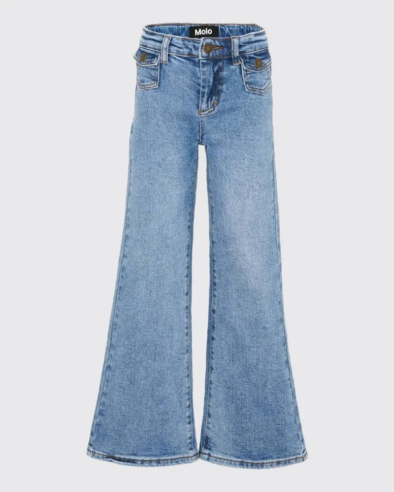 Molo Wide-Leg Jeans für Jungen aus Bio-Baumwoll-Stretch-Denim Blau