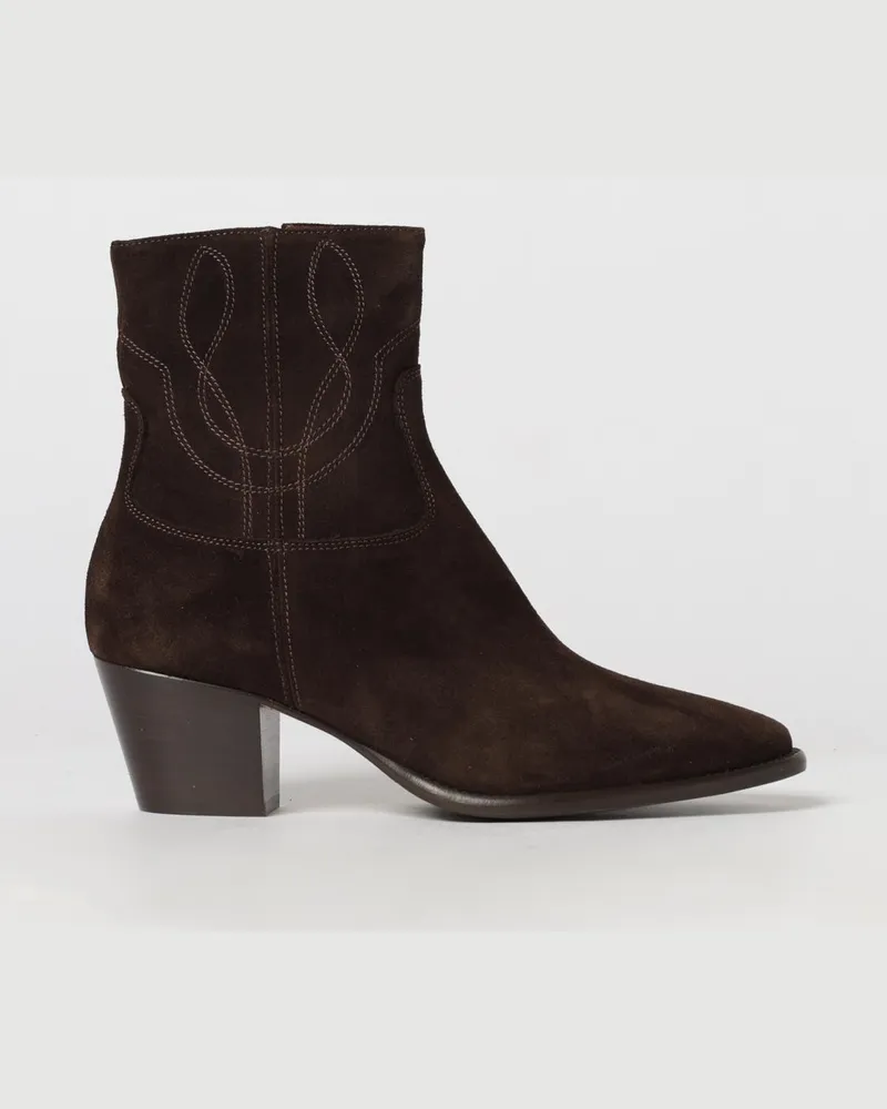 Anna F. Westernstiefel aus Wildleder mit mandelförmiger Spitze Dark