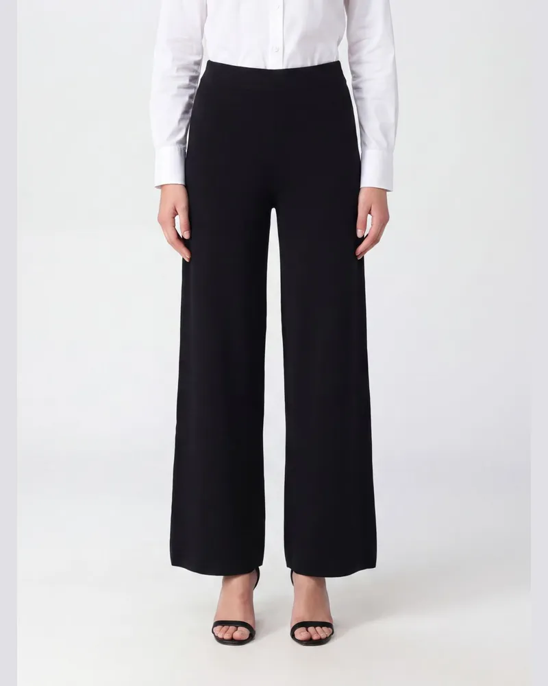 P.A.R.O.S.H. P.A.R.O H. Weit geschnittene Strickhose aus Wolle und Kaschmir mit elastischem Bund Schwarz