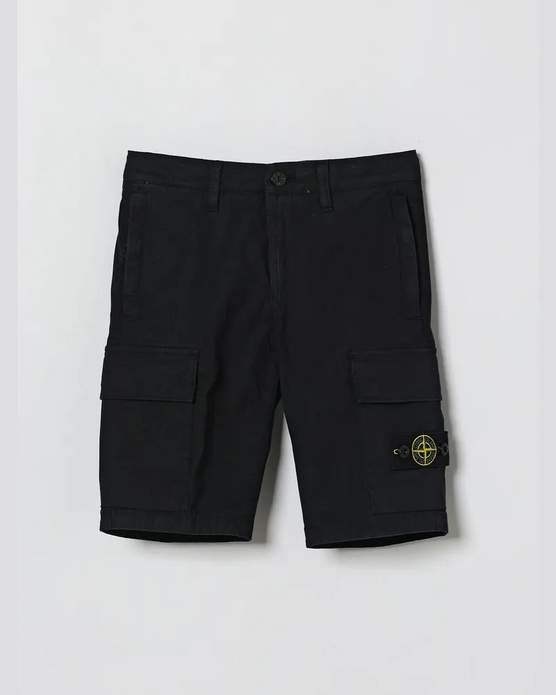 Stone Island Cargo-Shorts aus Stretch-Baumwolle Blau