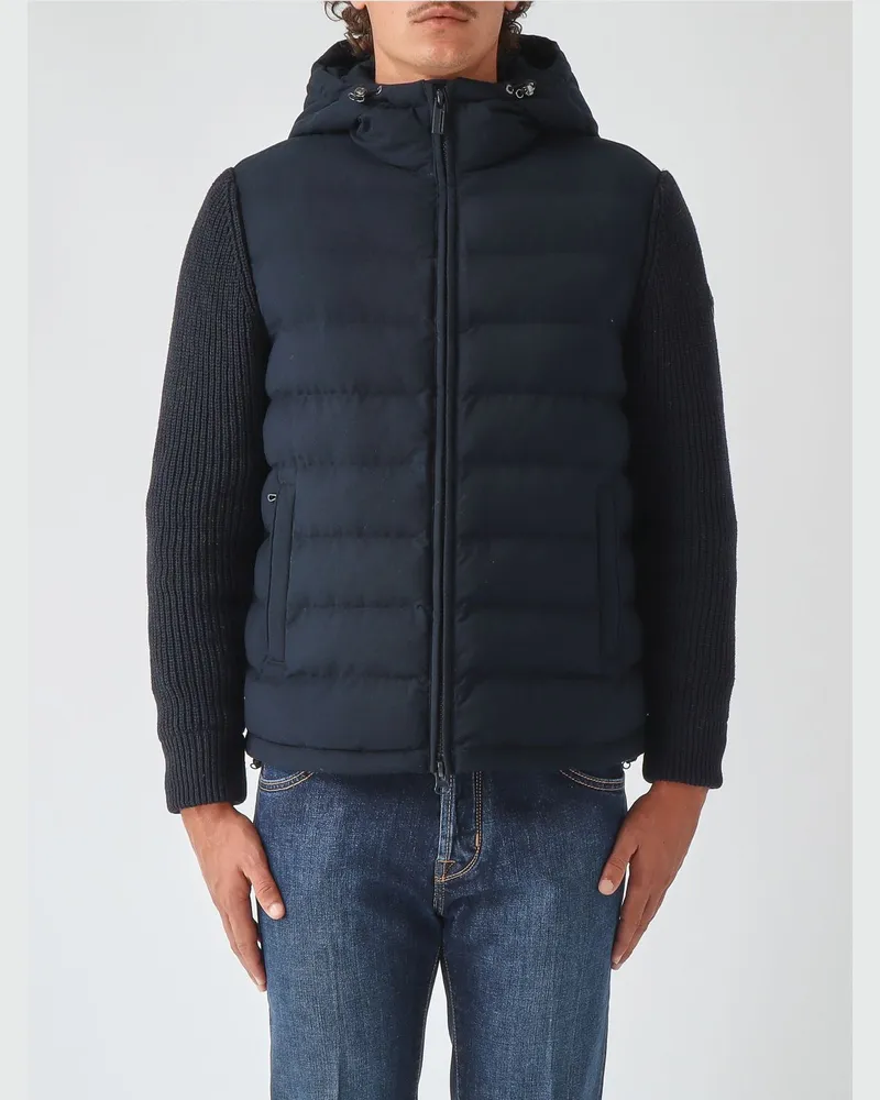 Colmar Gesteppte Daunenjacke von aus Nylon mit Kapuze und Reißverschluss Navy