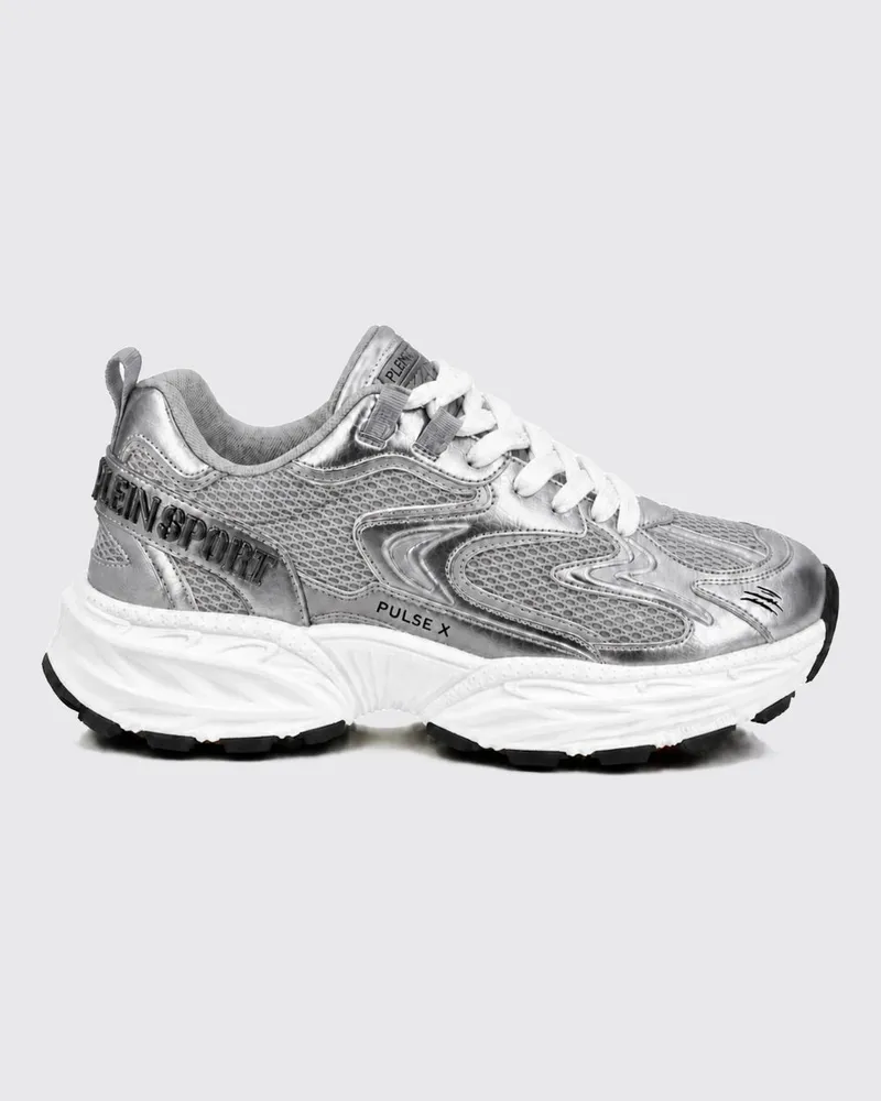 Philipp Plein Pulse X FAFS Multicolor Low-Top-Sneaker mit gekerbter Sohle Weiß